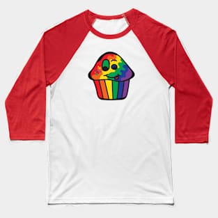 Gay Pride Rainbow Cupcake Baseball T-Shirt